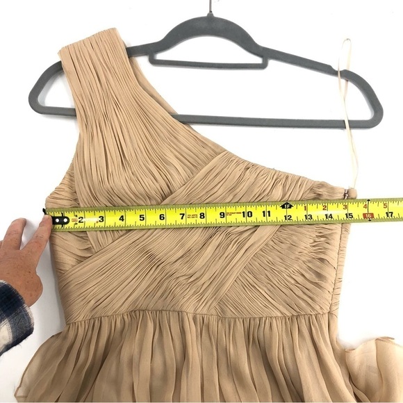 Tibi 100% Silk Dress 4 Chiffon One Shoulder Luxury Formal Wedding Fairy NEW $495 - Picture 10 of 13